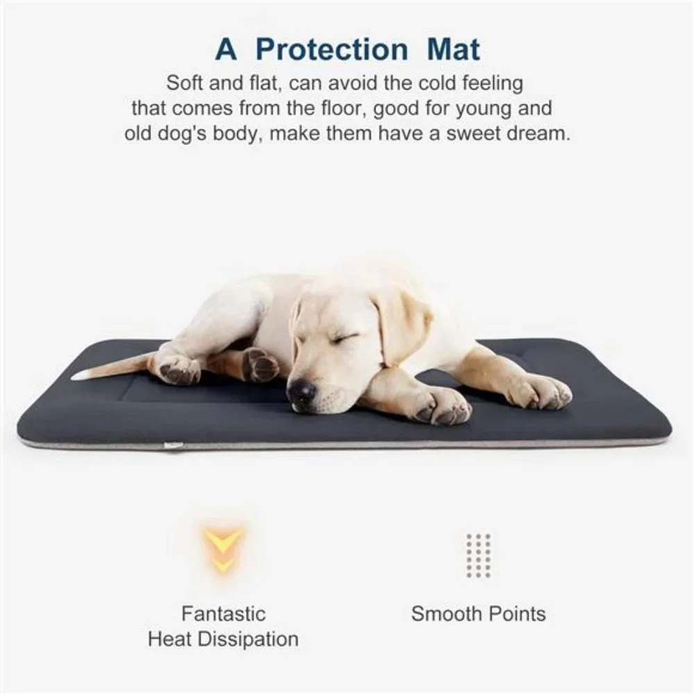 Large Dog Bed Crate Pad Mat Cute Paw Pet Beds for Dogs,42-Inch Washable Mattress